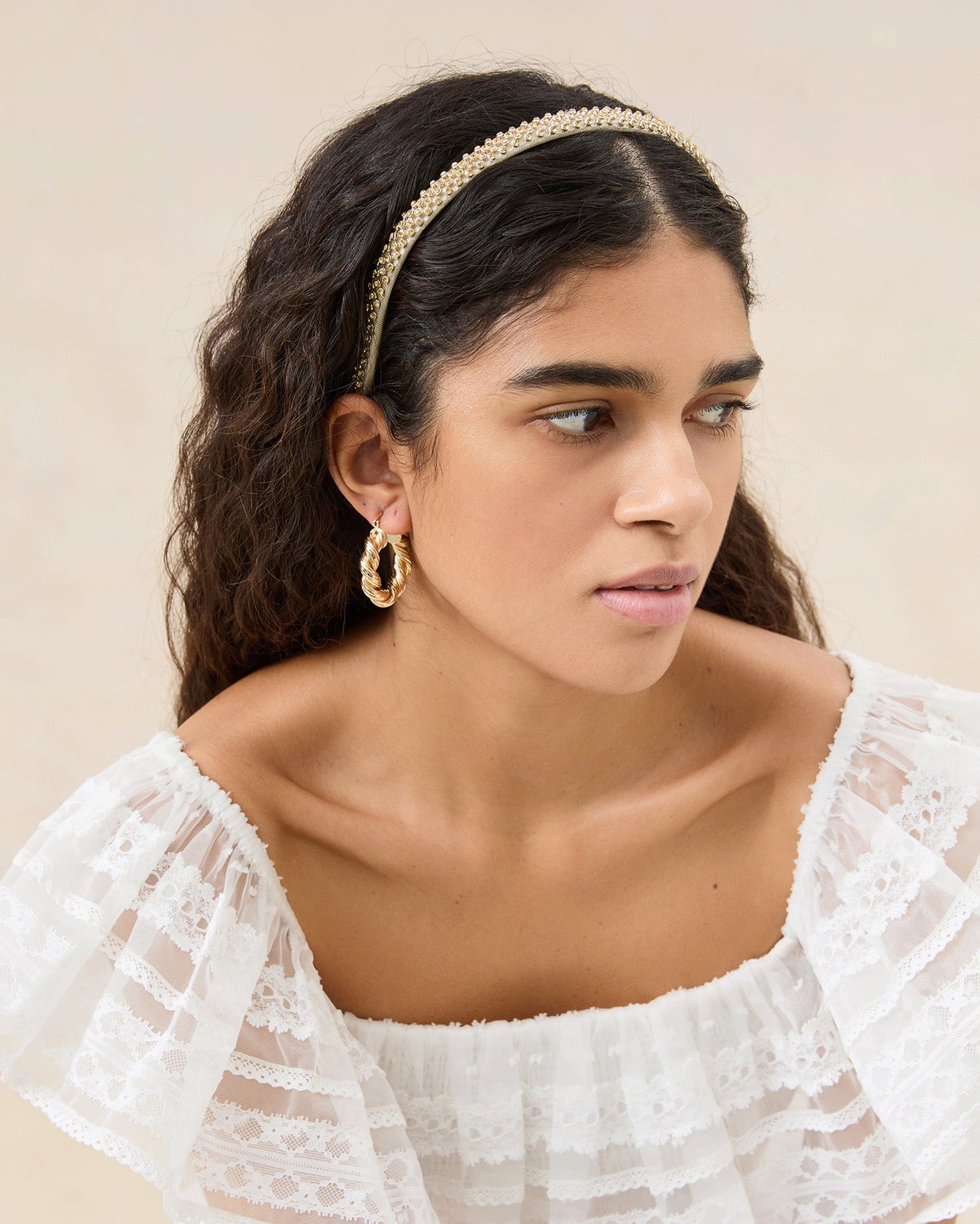 Anya Gold/Hay Skinny Headband Set
