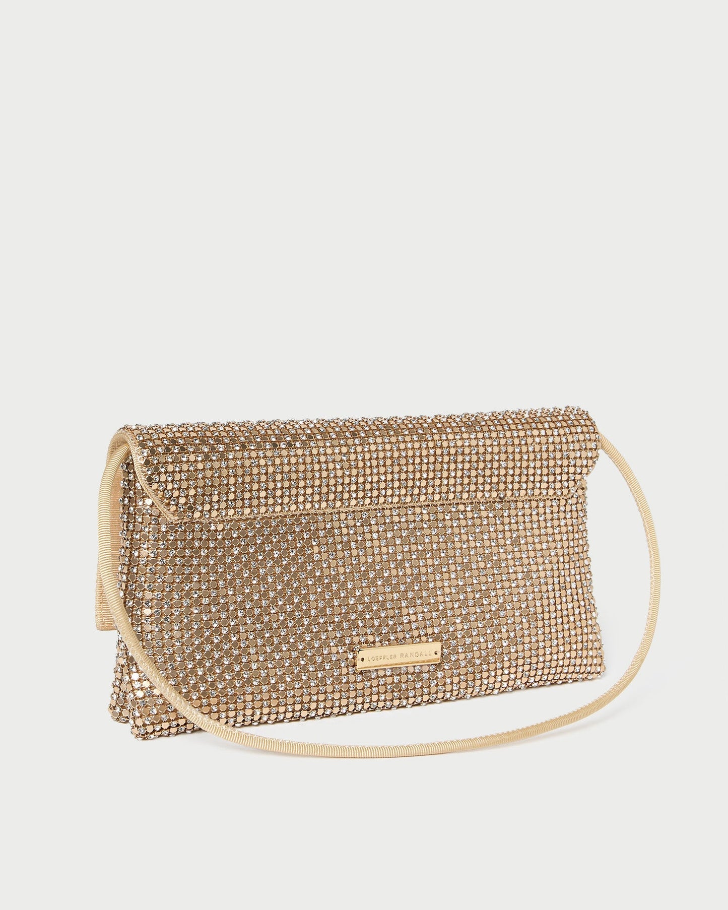 Charlee Gold Diamanté Shoulder Bag