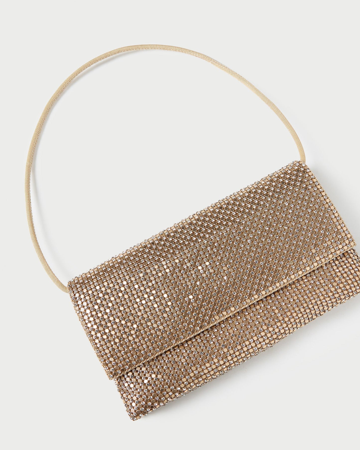 Charlee Gold Diamanté Shoulder Bag