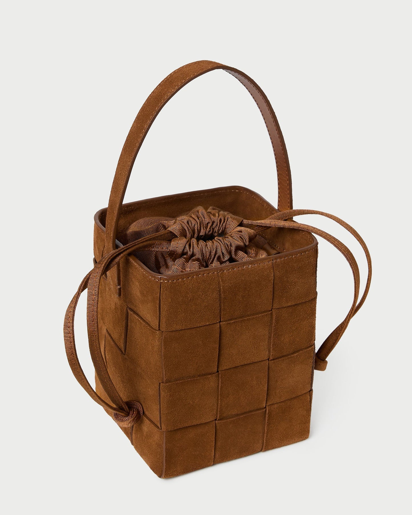 Laith Cacao Woven Bucket Bag