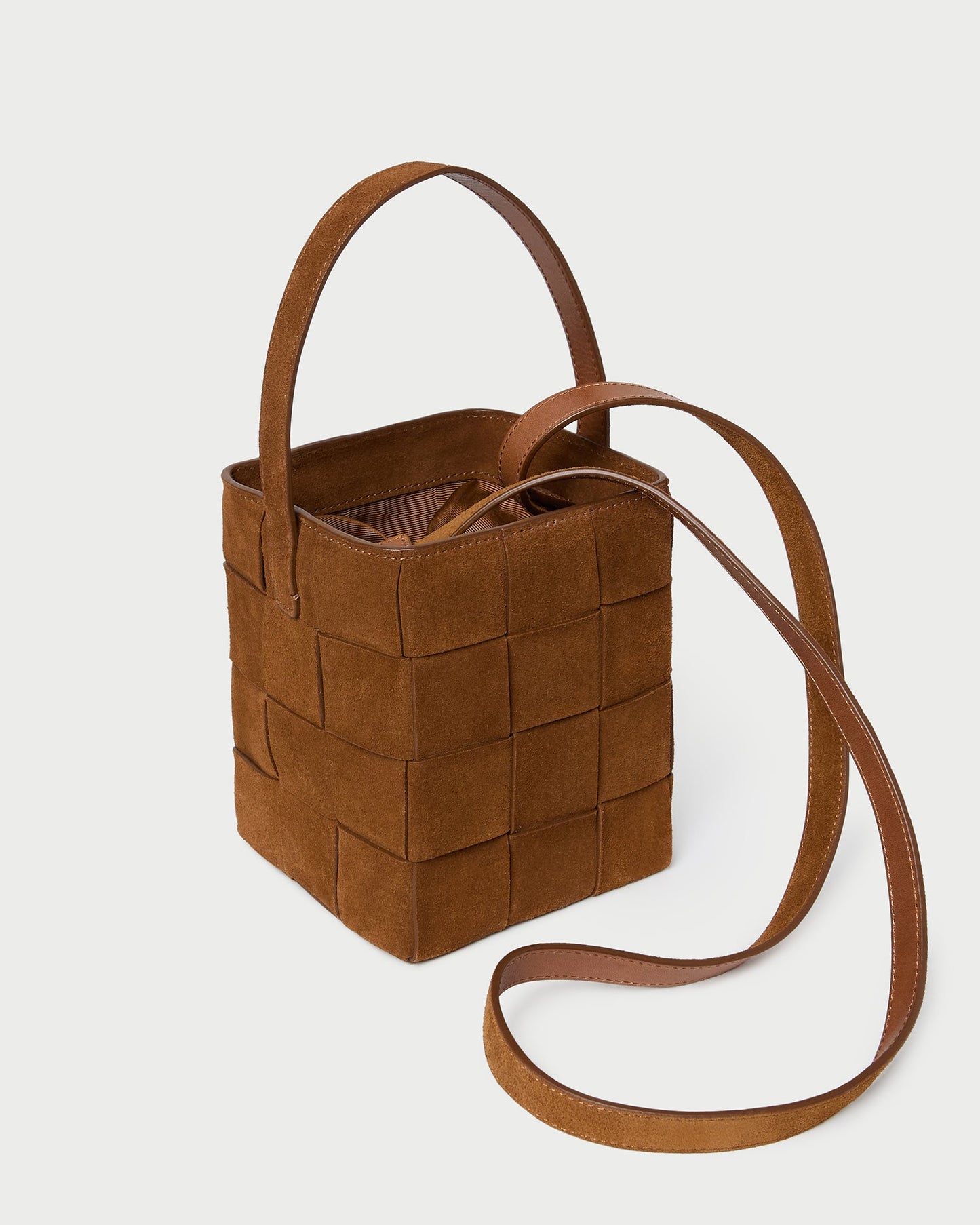 Laith Cacao Woven Bucket Bag