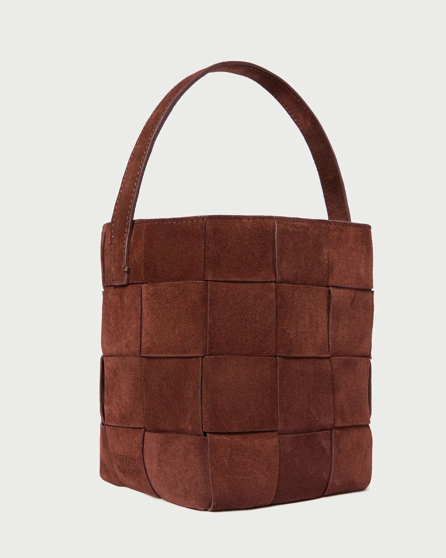 Laith Espresso Woven Bucket Bag