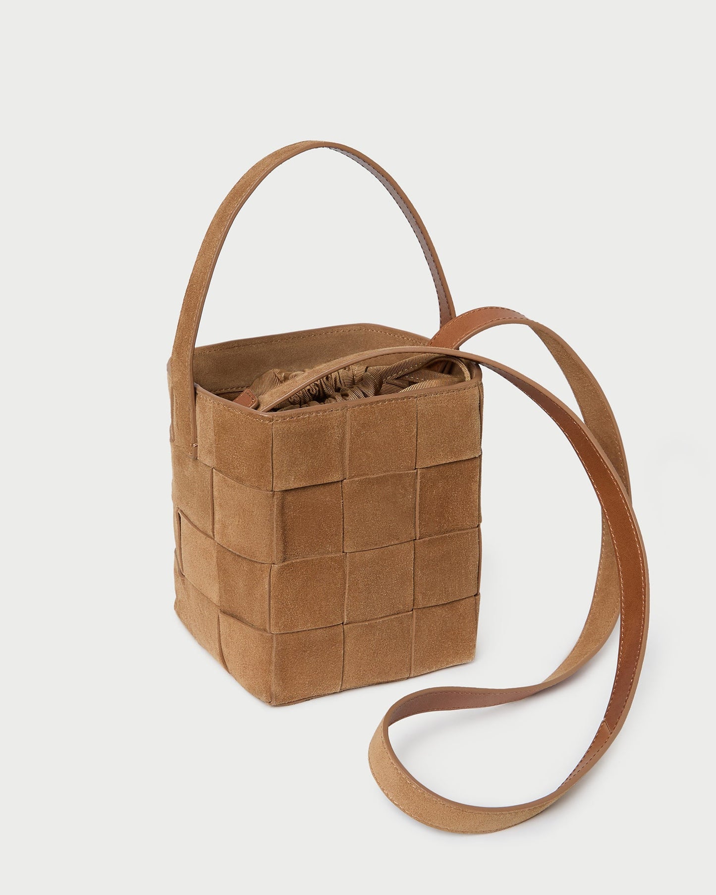 Laith Toffee Woven Bucket Bag