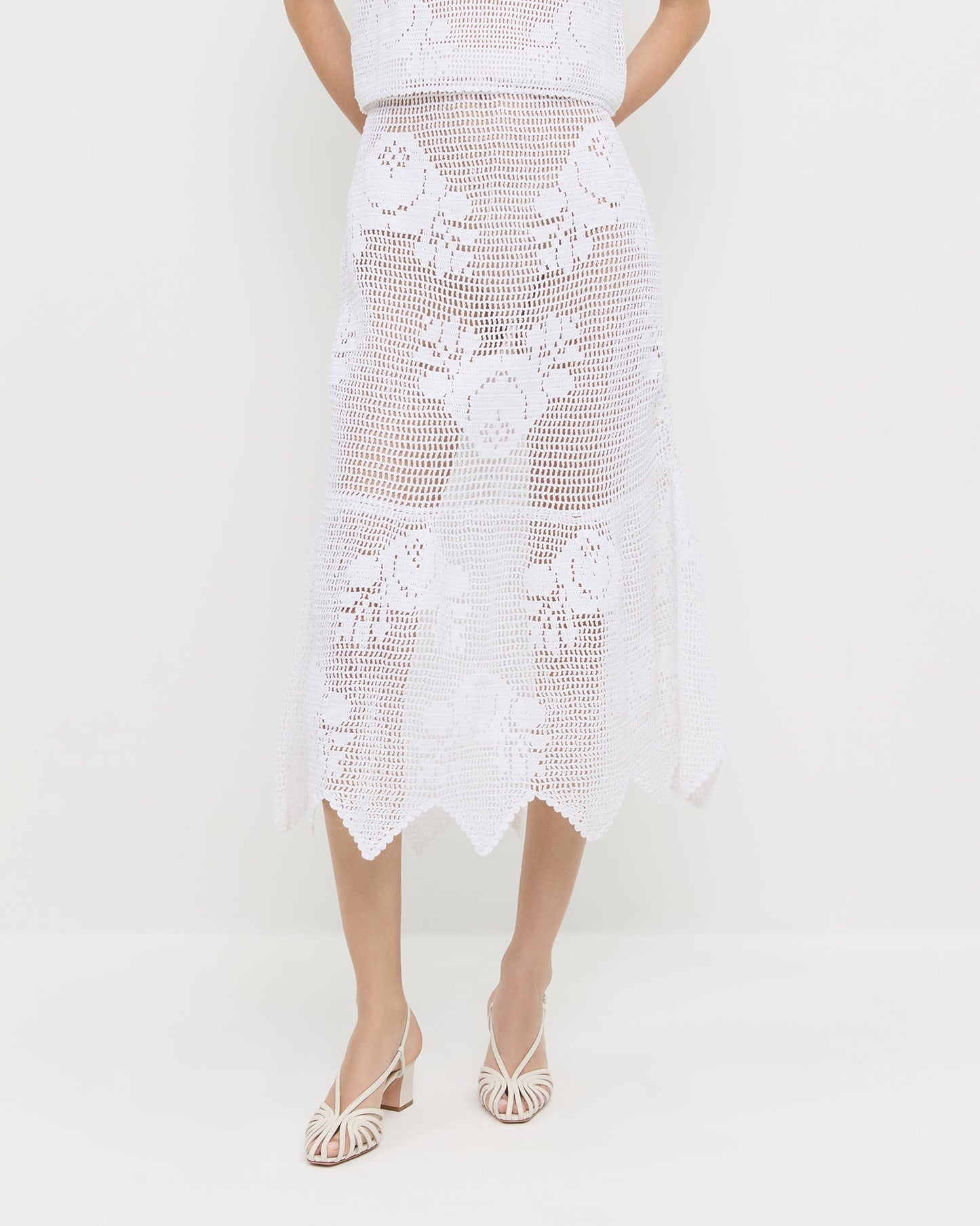 Sullivan Cream Crochet Skirt
