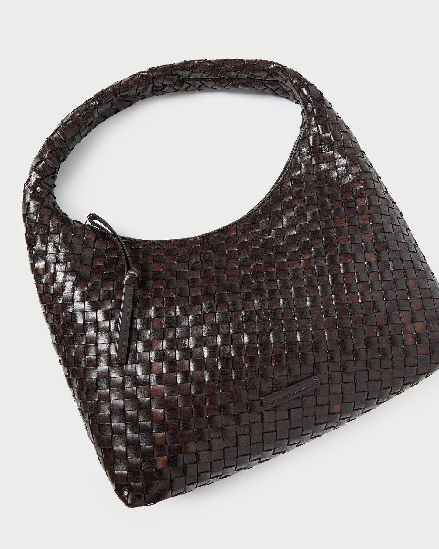 Willow Chocolate Woven Hobo Bag