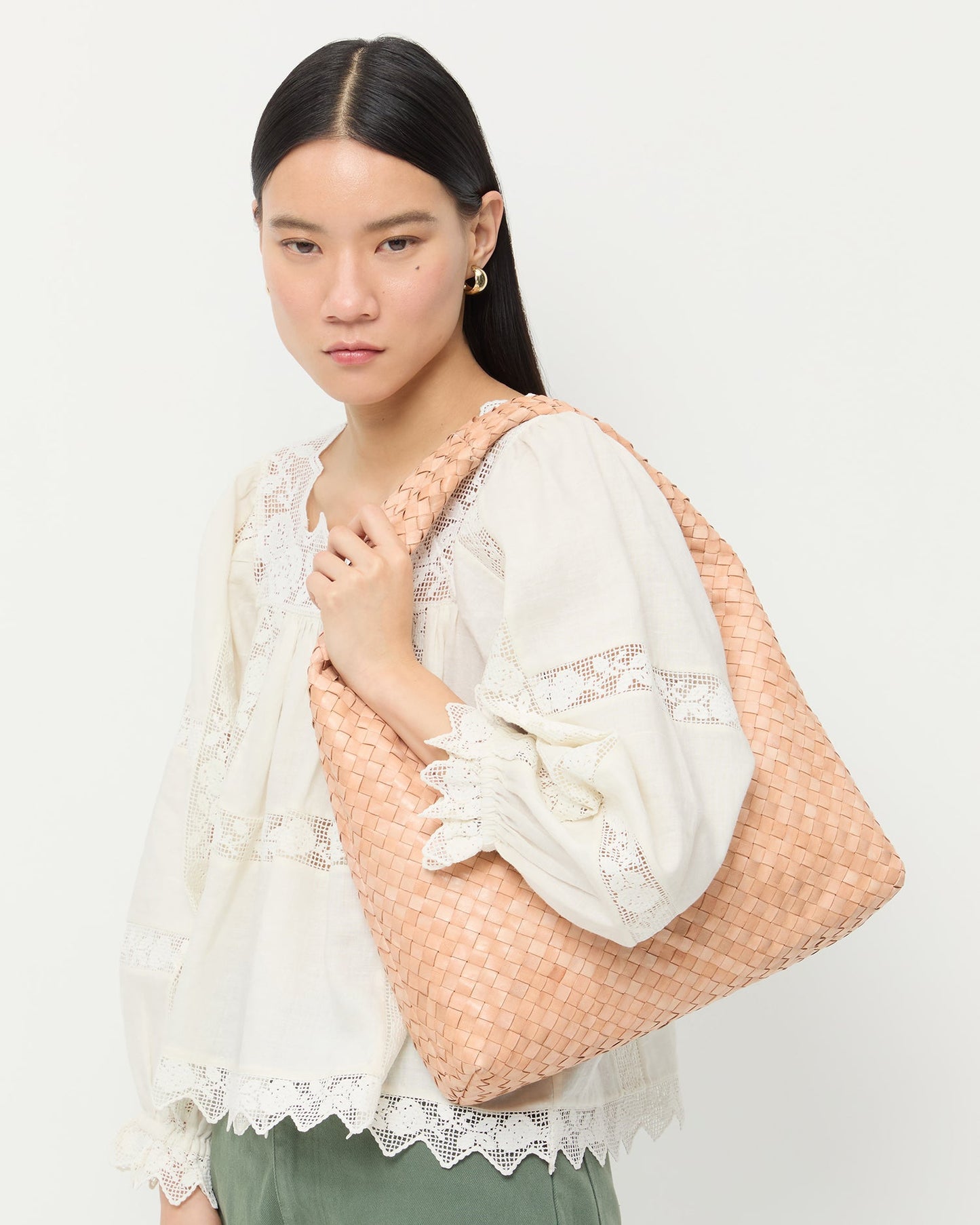 Willow Desert Sand Woven Hobo Bag