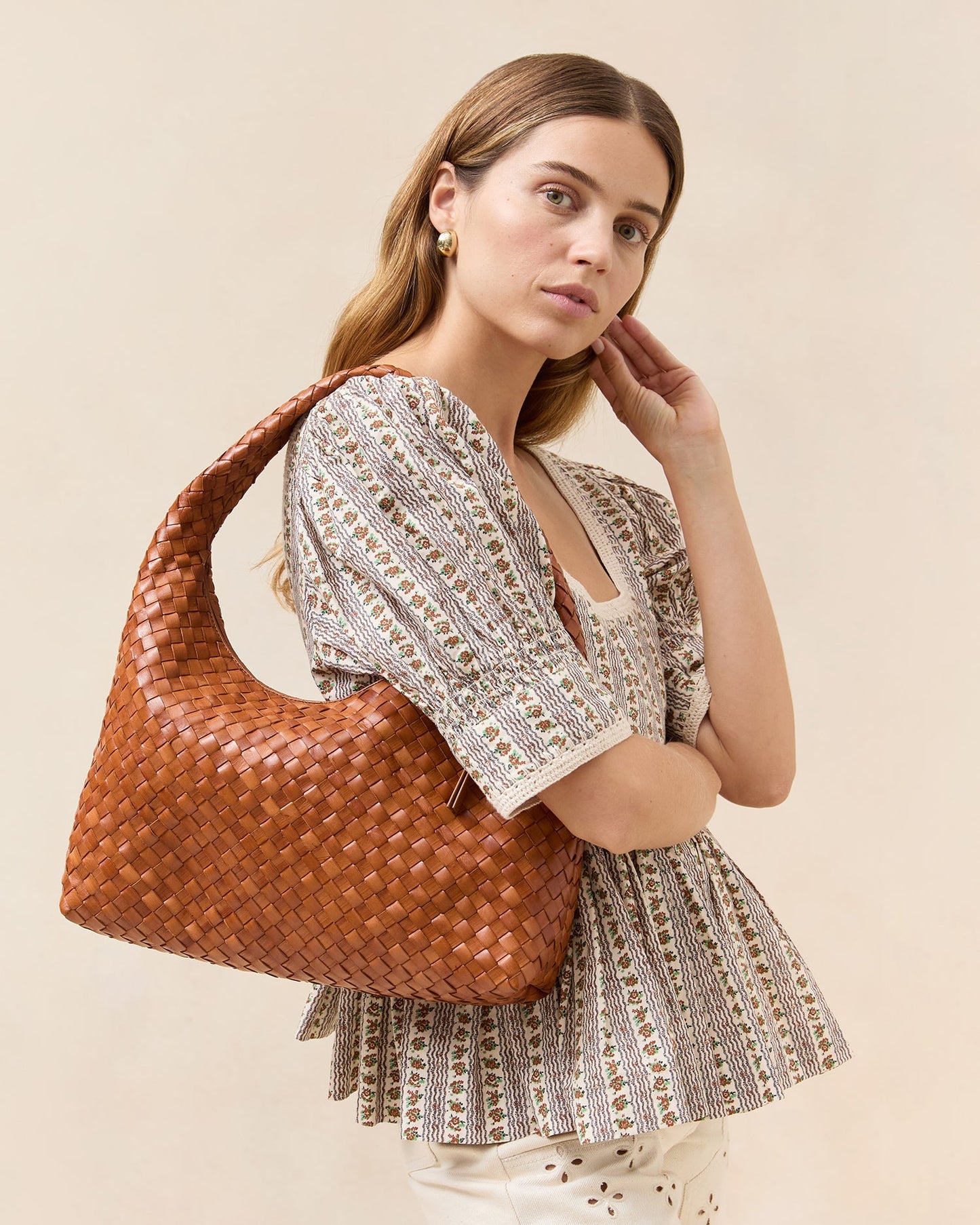 Willow Timber Woven Hobo Bag