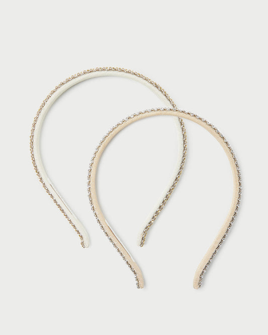 Anya Gold/Hay Skinny Headband Set