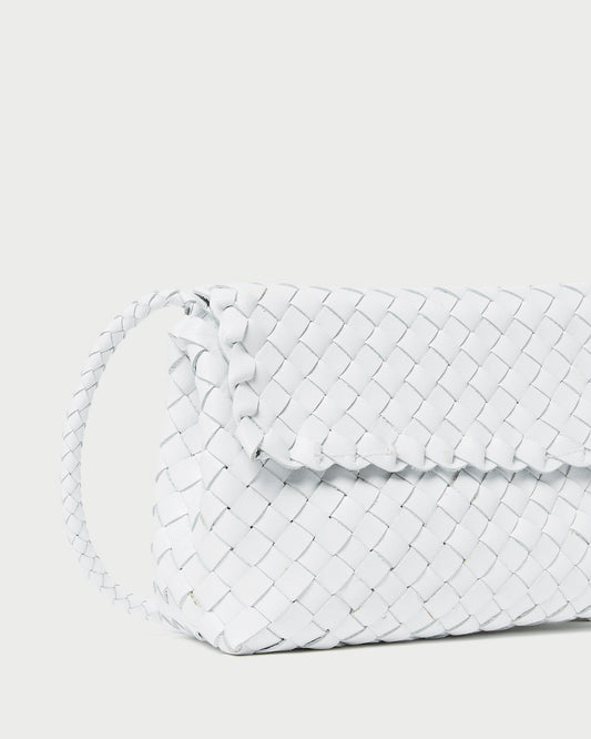 Billie White Leather Shoulder Bag