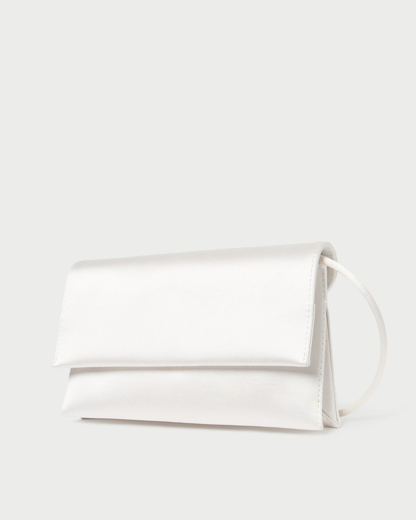 Charlee Cream Satin Shoulder Bag