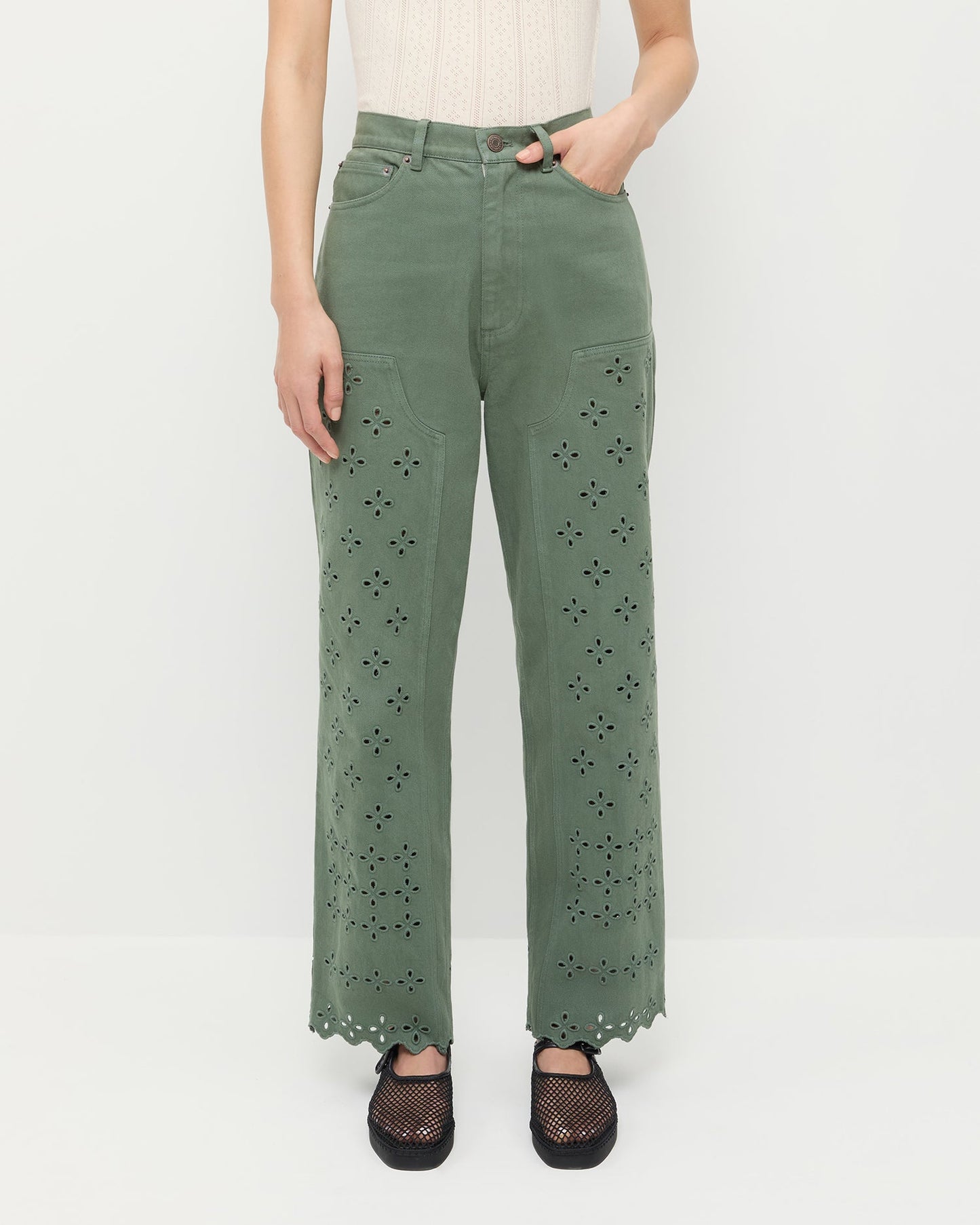 Demi Embroidered Pant