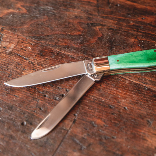 Trapper Knife - Green Bone