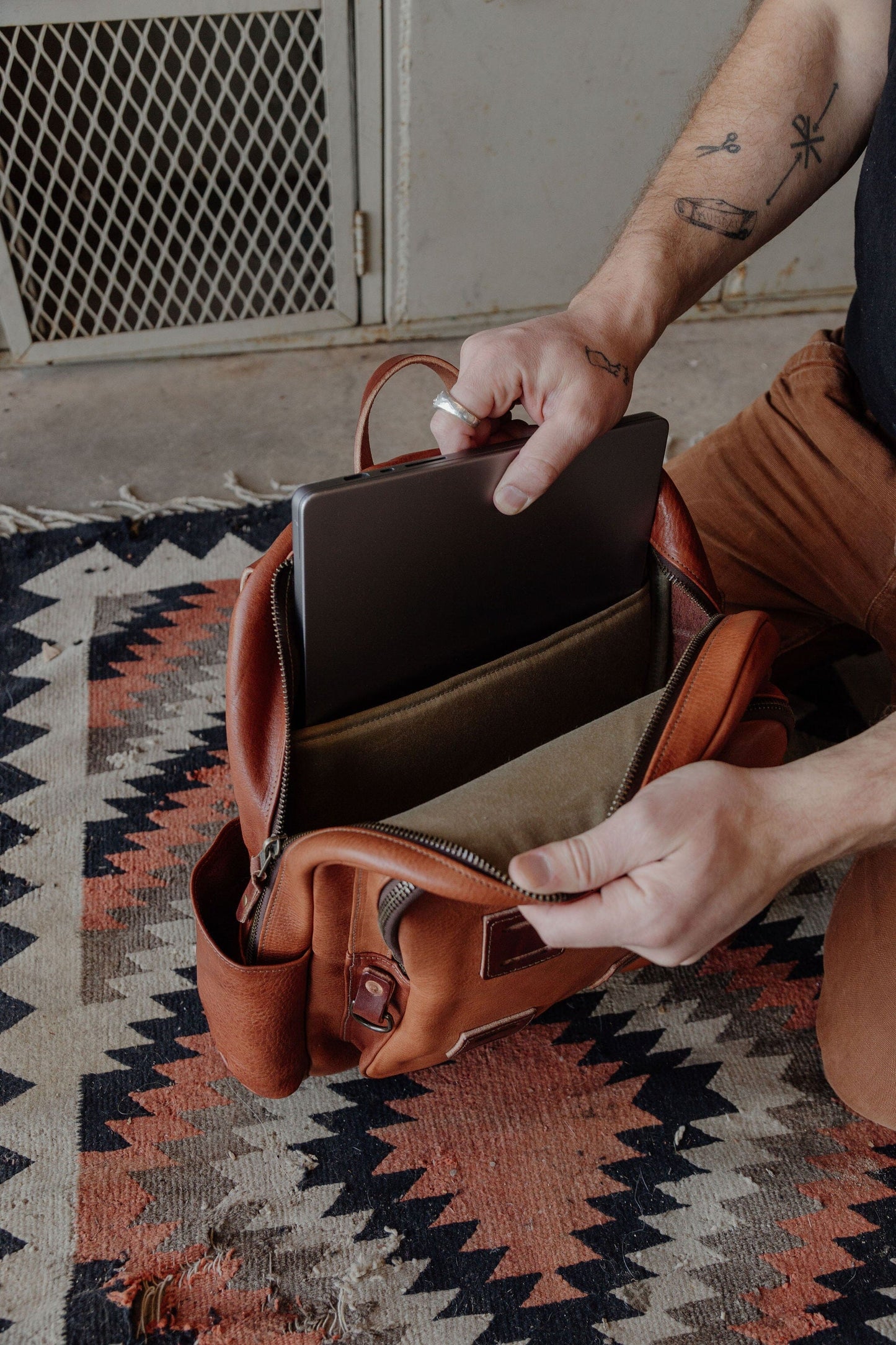 Leather Rover Backpack - Walnut