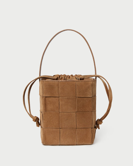 Laith Toffee Woven Bucket Bag