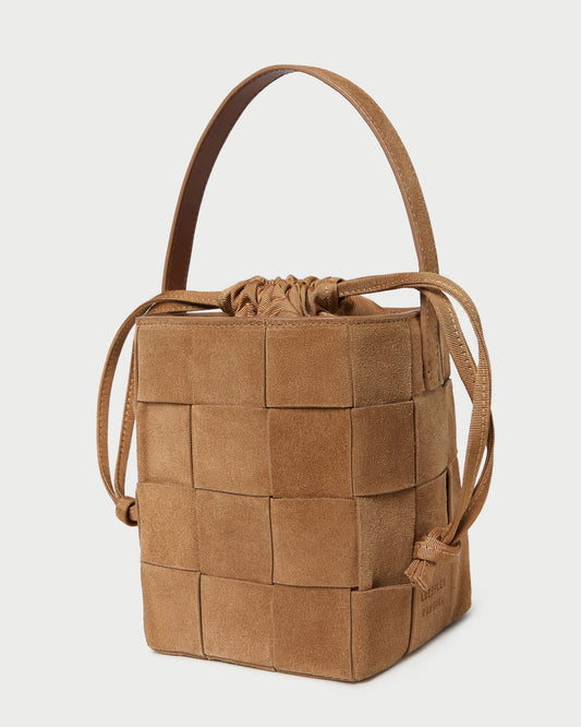 Laith Toffee Woven Bucket Bag