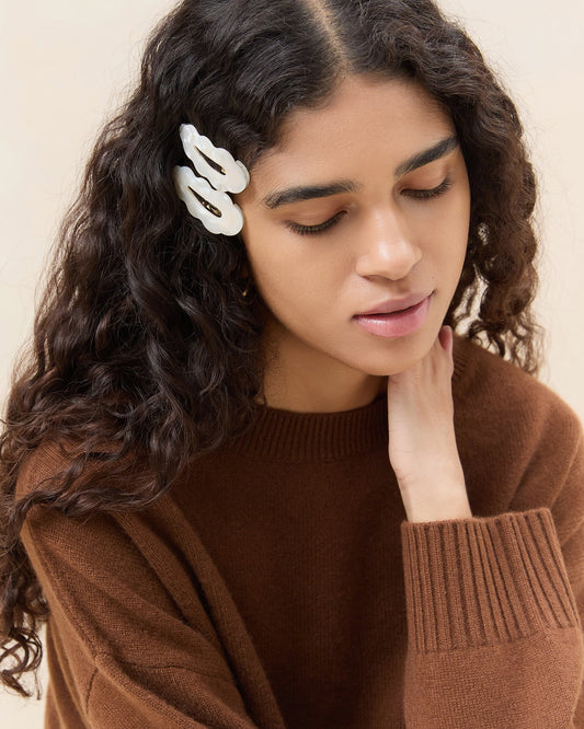 Lila Pearl Hair Clip Set