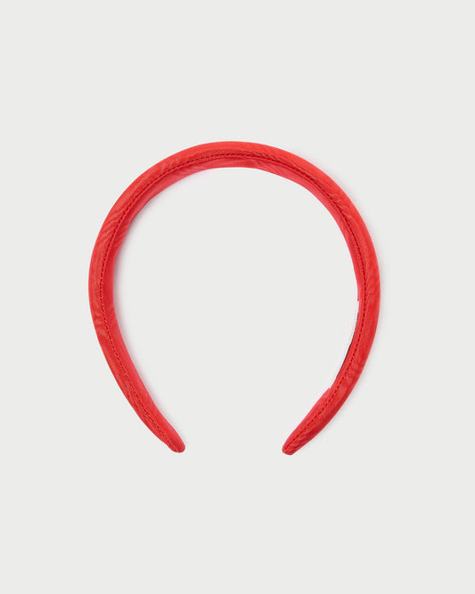 Marina Red Puffy Headband
