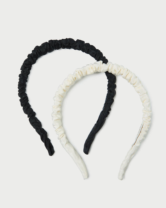 Sabine Black/Cream Headband Set
