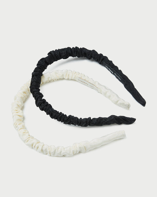 Sabine Black/Cream Headband Set