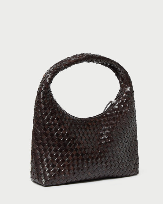 Willow Chocolate Woven Hobo Bag