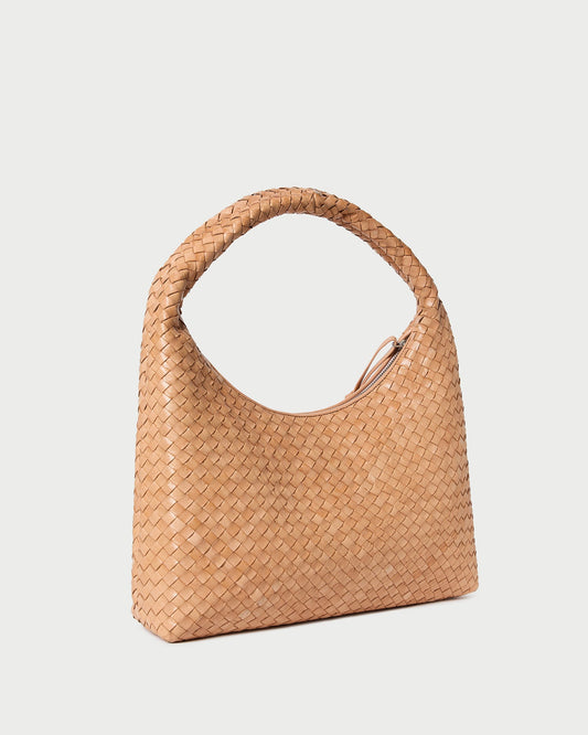 Willow Desert Sand Woven Hobo Bag