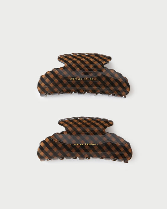 Yuri Brown/Black Hair Clip Set